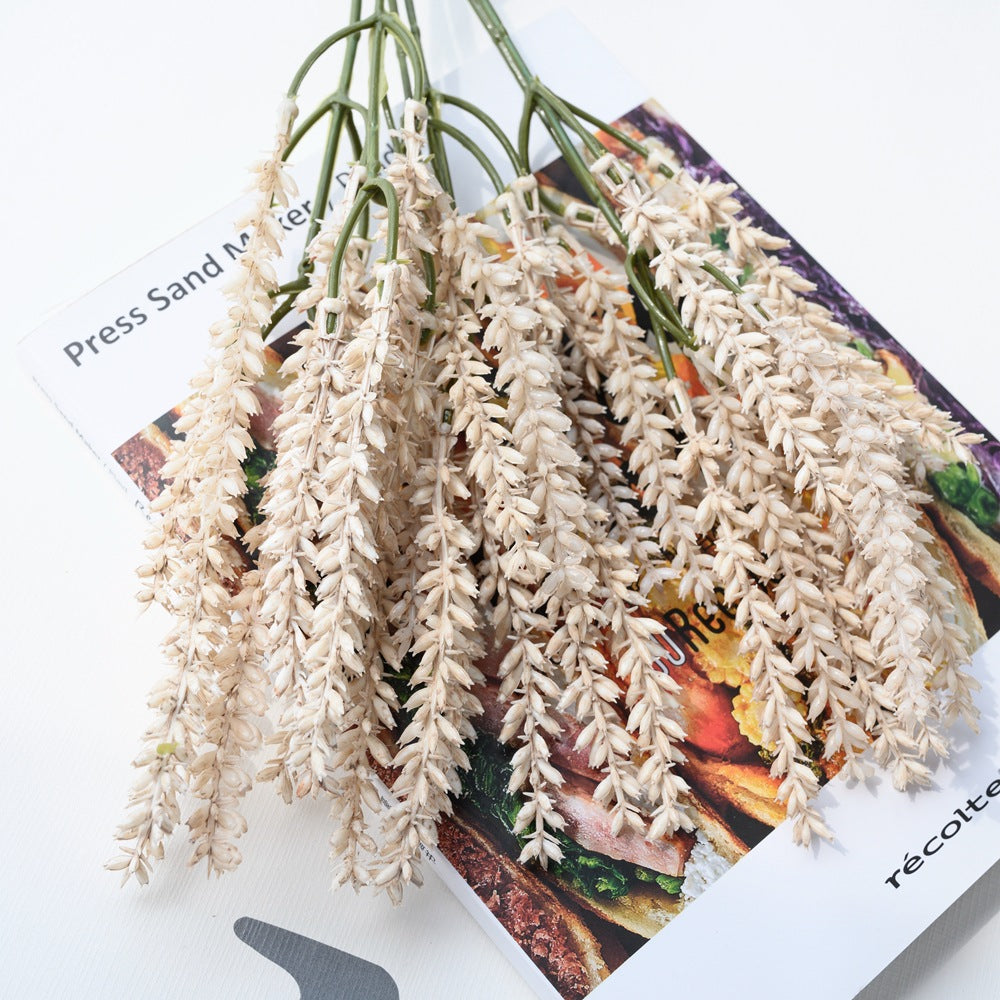 Realistic Dried Grass and Miniature Grain Faux Flowers - Stunning Greenery for Wedding Decor, INS Style YC1082