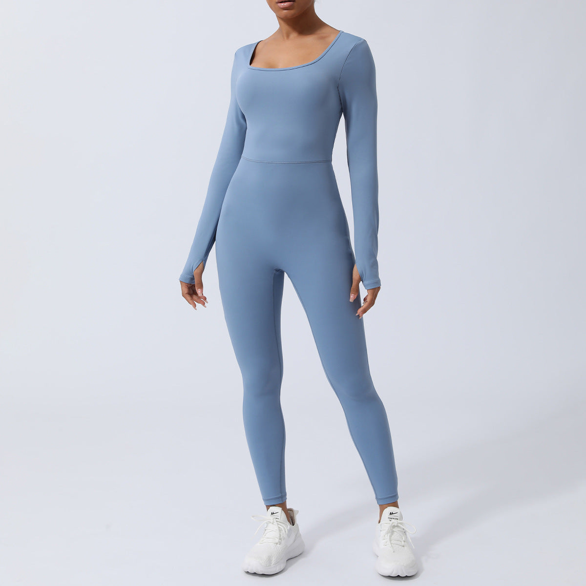 Quick Dry Backless Yoga Bodysuit Long Sleeve Compression Workout Outfit for Lifted Glutes and Enhanced Performance