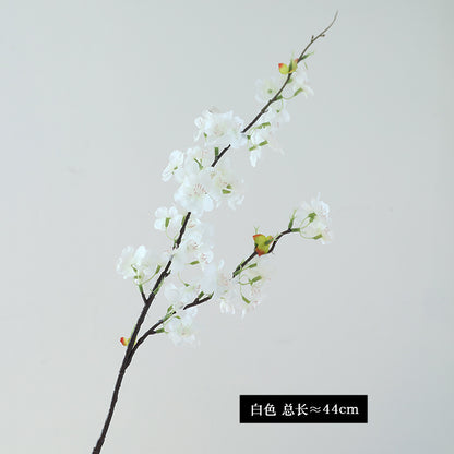 2-Pronged Peach Blossom Artificial Flowers - Stunning Photo Prop for Outdoor Decoration, Perfect for Ceiling Decor and Scenic Backdrops