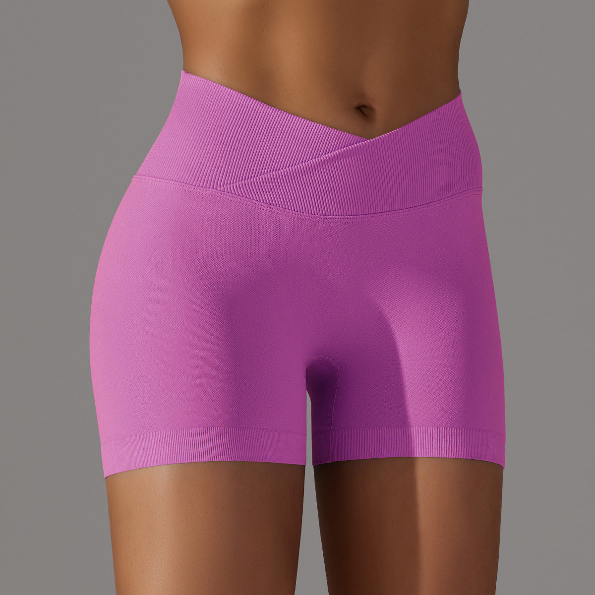 High Waisted Seamless Cross Shorts for Comfort Peach Lift Yoga Pants That Hug Your Curves Enhance Athletic Performance