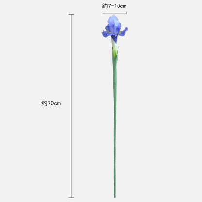 Single Stem Irish-Inspired Faux Flower for Home Décor - Elegant Iris Blossom for Living Room Fresh Floral Arrangement