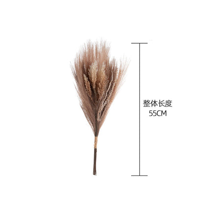 Beautiful Pampas Grass Bouquet - Elegant Faux Floral Arrangement for Home Decor - Stylish Green Plant Craft Perfect for INS Aesthetic - Model MW85101