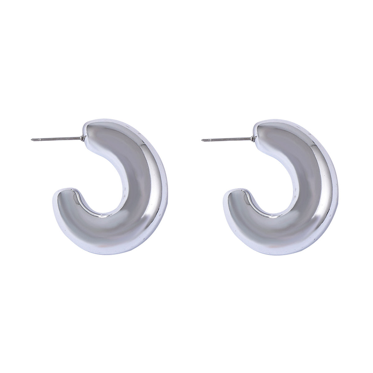 Chic Minimalist Geometric C-Shape CCB Earrings for Women – Versatile & Unique Fashion Accessory for Any Occasion