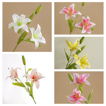 Stunning Double-Ended 3D Printed Lily Artificial Flowers for Home Decor – Stylish INS-Inspired Decorative Accent Perfect for Weddings and Special Occasions | Model MW31587