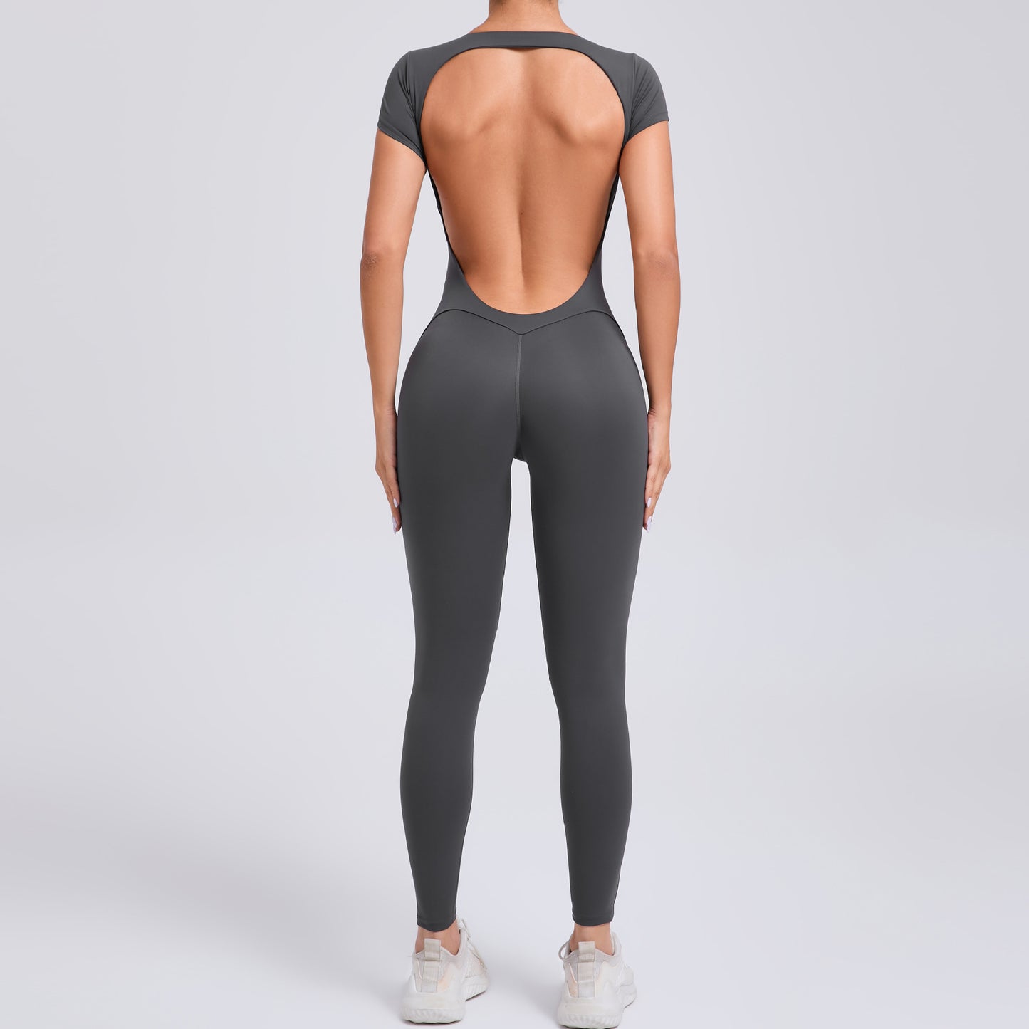 High Performance Quick Dry Yoga Bodysuit Sleeveless Open Back Sportswear for Comfort and Enhanced Lift Model 89071