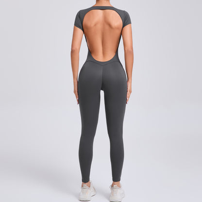 High Performance Quick Dry Yoga Bodysuit Sleeveless Open Back Sportswear for Comfort and Enhanced Lift Model 89071