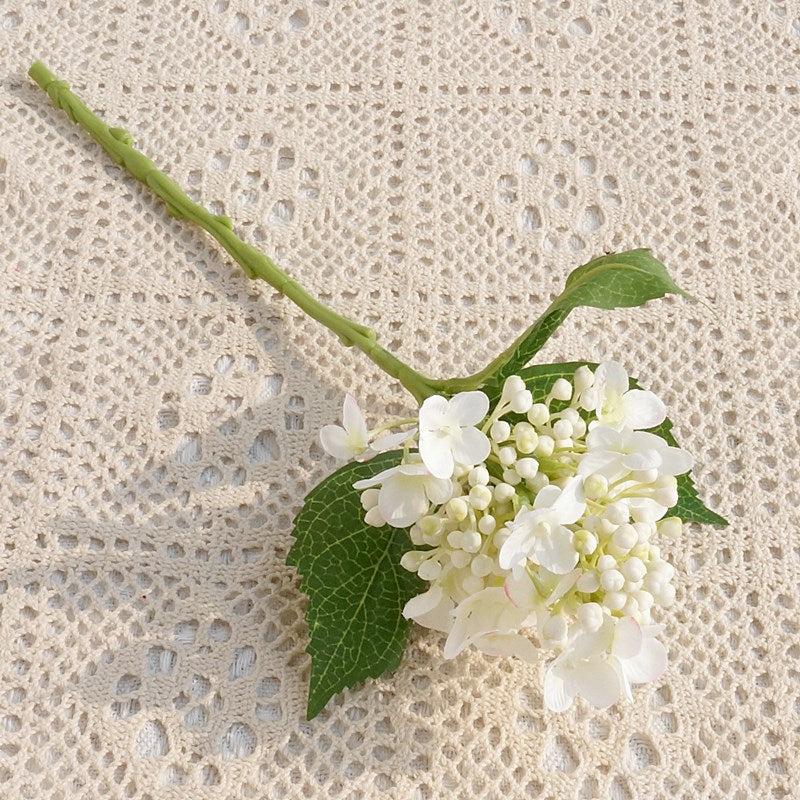 Realistic Hydrangea Flower Bouquet - Short Stem Faux Hydrangea Blooms for Home Decor, Wedding Decorations, Photography Props & Event Styling