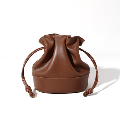 High Quality Drawstring Leather Cloud Bag and Functional Genuine Leather Shoulder Bag with Large Capacity Ideal for Everyday Use