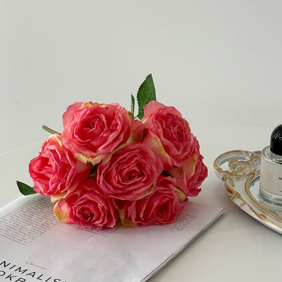 Elegant Artificial Anna Rose Floral Arrangement for Home Décor, Wedding Centerpieces, and Photography Props - Perfect Faux Flowers for Dining Tables and Living Rooms