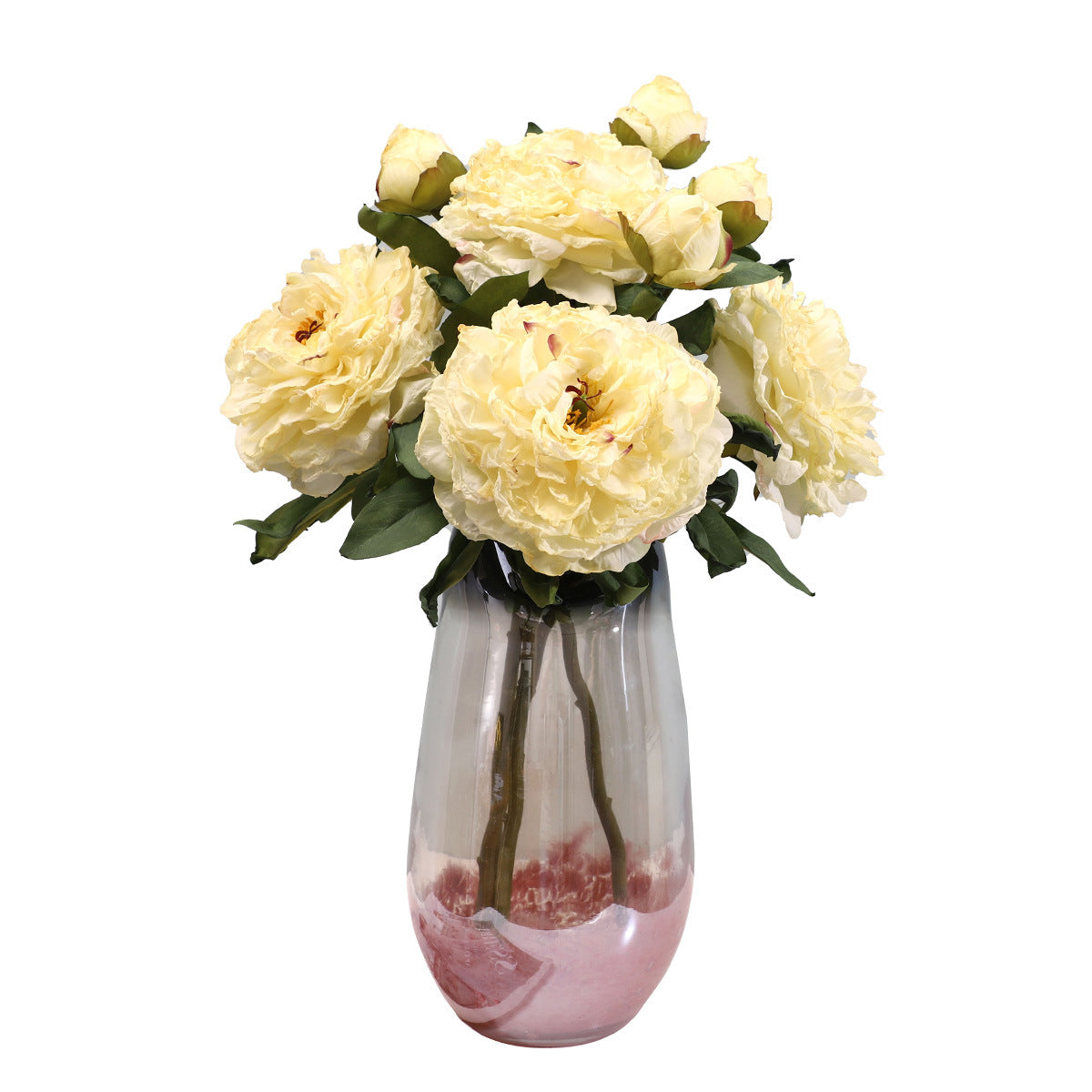 Luxury Double-Headed Peony Artificial Flowers: Elegant Home Decor for Living Room, Stunning Table Centerpiece, Realistic Floral Arrangement