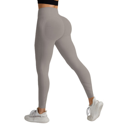 High Waisted Peach Butt Yoga Pants for Women Breathable Quick Dry Solid Color Workout Leggings for Running Fitness and Everyday Wear