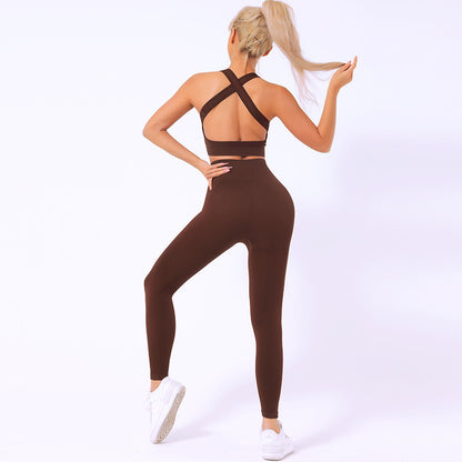 Women s Quick Dry Fitness Yoga Set Sweat Resistant Stomach Slimming Workout Outfit with Zipper and Sporty Tank Top for Running and Gym Sessions