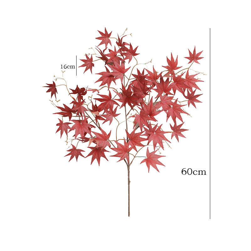 Vibrant Artificial Maple Leaves with Realistic Chicken Foot Design for Stunning Fall-Themed Garden Décor and Landscaping