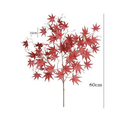 Vibrant Artificial Maple Leaves with Realistic Chicken Foot Design for Stunning Fall-Themed Garden Décor and Landscaping