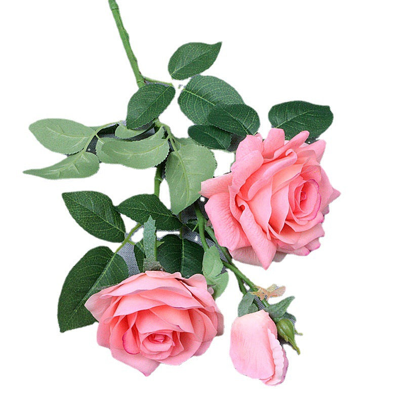 Realistic Moisture-Enhancing Crystal Rose - Luxurious Fake Flowers for Home Décor, Weddings, and Photography Studios