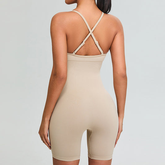 Seamless Women's Yoga Bodysuit with Adjustable Straps Sculpting Supportive and Ideal for Fitness Everyday Wear