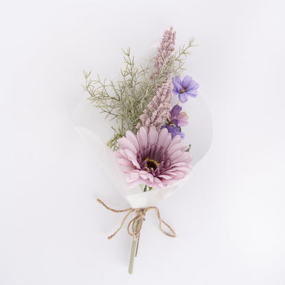 Charming Faux Flower Bouquet for Home Decor - Elegant Wedding Handheld Decoration - Wall Art Flower Arrangement CF01097