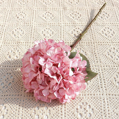 Realistic Artificial Hydrangea Stem - Elegant Baroque Style Faux Flower for Home Décor, Photography, and Wedding Decorations