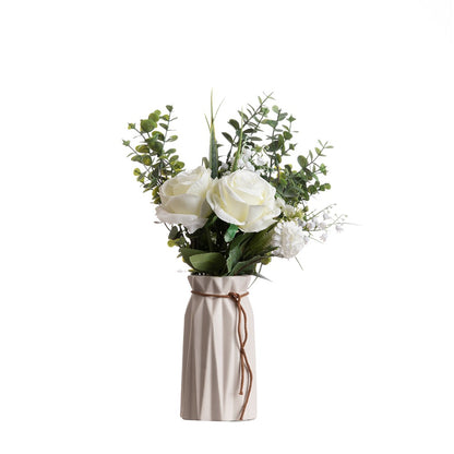 Lavish Kloyi Rose Hydrangea Bouquet - Stunning Faux Flower Design for Weddings & Elegant Wall Decor – Perfect for Bridal Bouquets, Home Decor, and Event Decorations (Model CF01139)