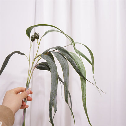 Eucalyptus Leaf Bundle with Realistic Fruits - Hand-Touched Nordic-Inspired Faux Plant for Home Decor and Photography