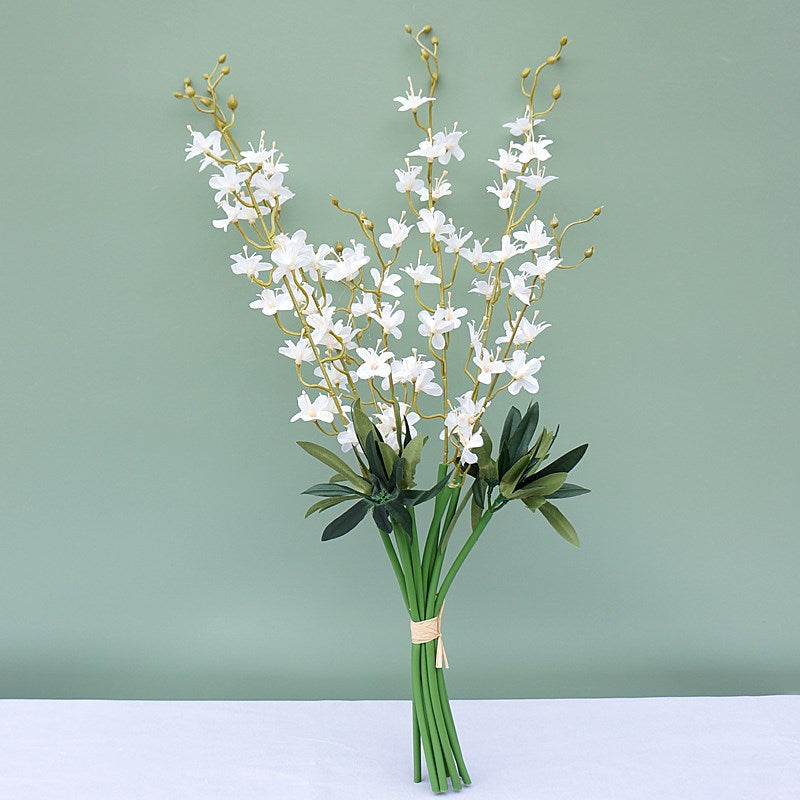 Elegant Night-Blooming Jasmine 9-Head Artificial Flower Bundle – Perfect for Home Decor, Weddings, and Photography Styling