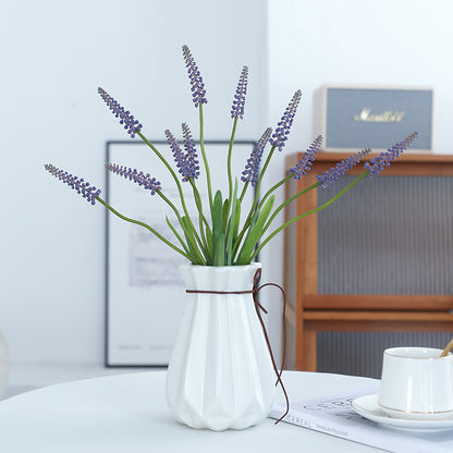 Nordic Style Artificial 3-Head Grape Hyacinth in Violet – Lifelike Home Decor for Living Rooms, Perfect for Floral Arrangements and Adding a Touch of Greenery