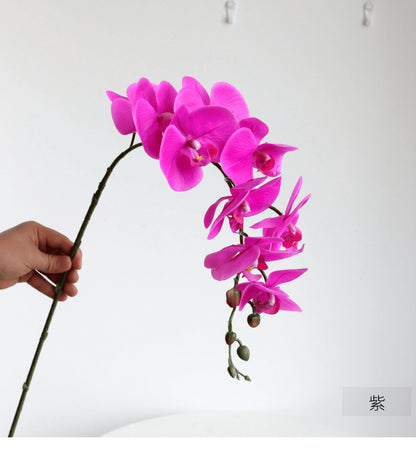 3D Touch Waterproof Hydrating Orchid Silk Flowers – Elegant European Home Decor & Wedding Decorations – Lifelike Artificial Phalaenopsis Plants for Lasting Beauty