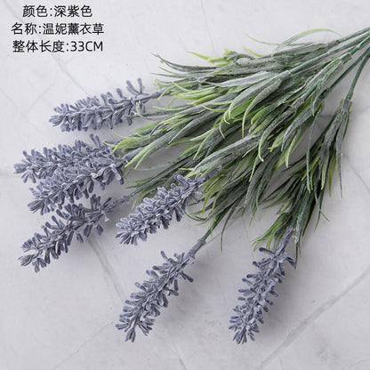 Realistic Lavender Plastic Flowers for Home Decor – Perfect for Weddings, Handheld Bouquets, and Wall Decorations – MW53458