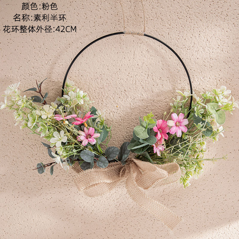 Stylish Artificial Half-Circle Floral Bouquet for Home Decor | Charming Wedding Handheld Flower Arrangement | Beautiful Wall Hanging Decoration CF01223