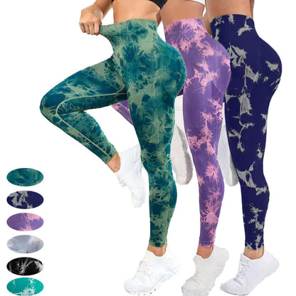 High Waisted Tie Dye Butt Lifting Yoga Leggings for Running and Fitness Comfortable Workout Pants for Yoga Gym and Everyday Use