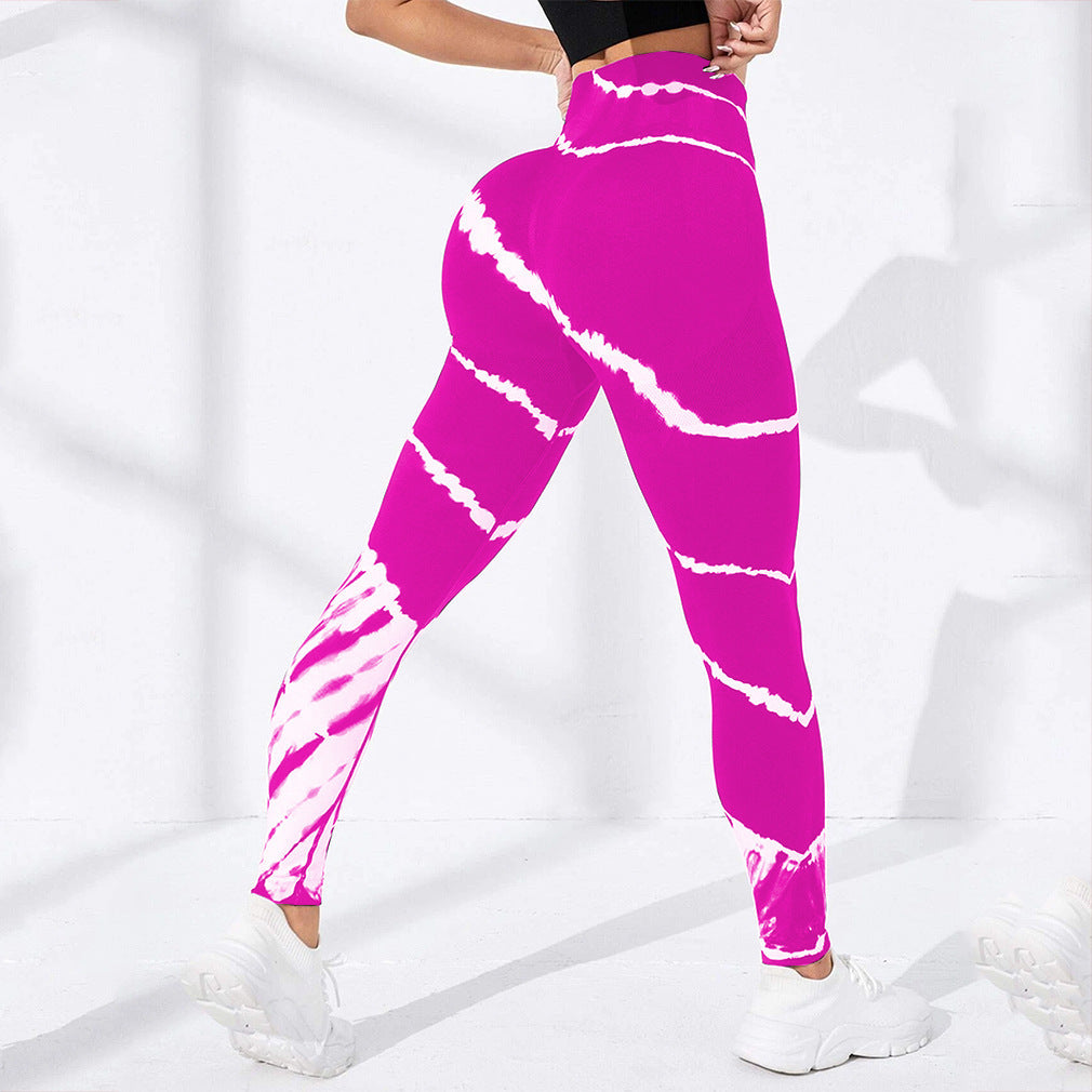 High Waisted Seamless Tie Dye Yoga Pants for Women Butt Lifting Running and Workout Leggings for Maximum Comfort and Style