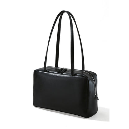 Luxury Women's Shoulder Bag Full Grain Vegetable Tanned Leather Spacious Boston Design Chic and Genuine Leather Handbag for Everyday Use