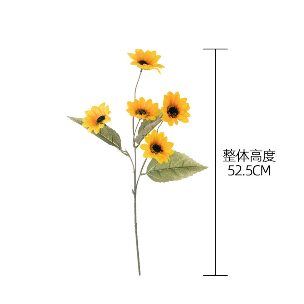 Stunning Artificial Sunflower and Rose Bouquet for Home Décor – Perfect for Weddings and Special Celebrations – Realistic Faux Floral Wall Arrangement (Model CL15101)