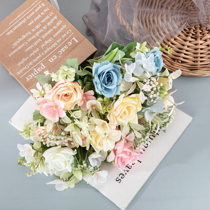 Elegant Faux Rose Bouquet with Realistic Floral Decor – Perfect for Home, Weddings, and Events | INSMW95002