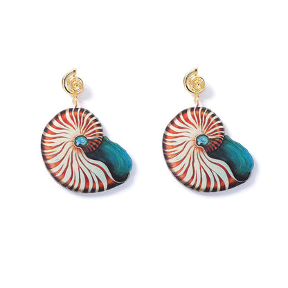 Stylish Acrylic Ocean-Inspired Earrings for Women - Unique Minimalist Design, Versatile for Any Outfit