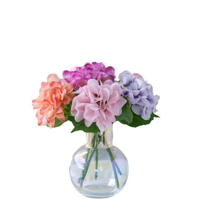 Single Stem 3D Printed Hydrangea Faux Flower – Elegant Home Decor for Living Room or Dining Table, Beautiful Preservation Flower Arrangement