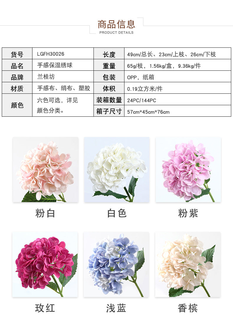 Luxurious Realistic Touch Hydrangea – Stunning Faux Floral Arrangement for Wedding Celebrations and Living Room Décor –  Quality Artificial Hydrangea Plant