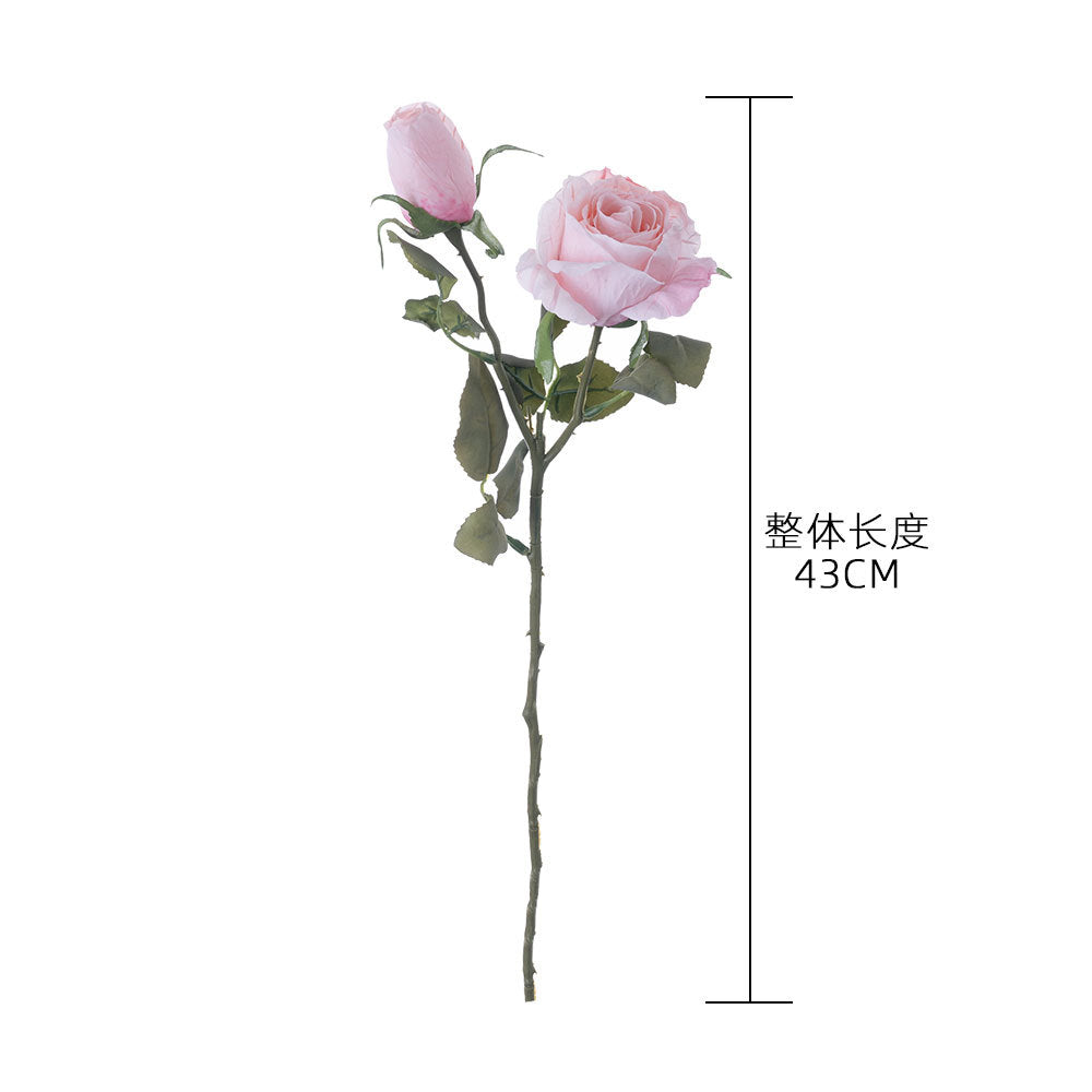 Realistic Single Stem Green Rose - INS Trendy Artificial Plant for Wedding Decor, Home Decor, and Event Decorations - Model YC1029