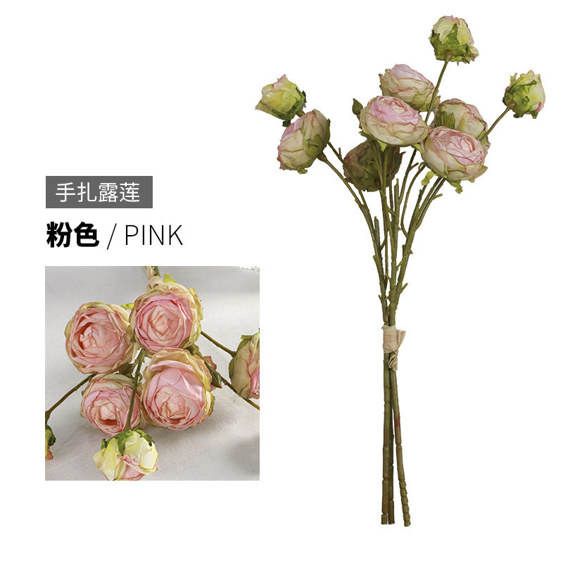 Lifelike Peony Bouquet Prop for Photography - Stunning Faux Flower Arrangement for Home Decor & Living Room Accent