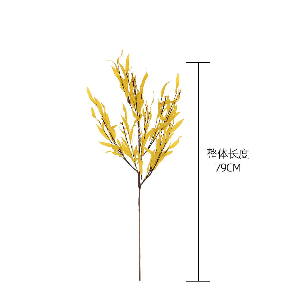 Realistic PE Bamboo Leaf Branch - Stunning Artificial Green Plant for Wedding Decor, Home Decoration, and Craft Projects - Trendy INS Style - Model MW61284