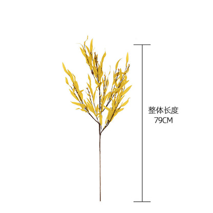 Realistic PE Bamboo Leaf Branch - Stunning Artificial Green Plant for Wedding Decor, Home Decoration, and Craft Projects - Trendy INS Style - Model MW61284