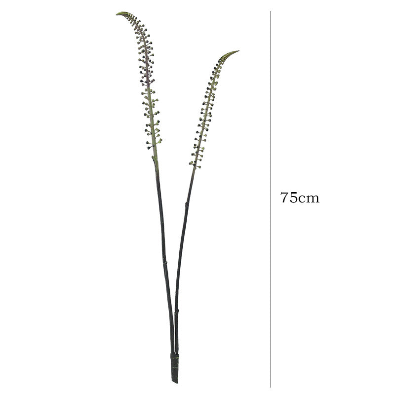 Elegant Faux Green Foxtail Grass Plant - Single Stem, Leafless, Perfect for Home Decor & Weddings - Lifelike Indoor Artificial Greenery