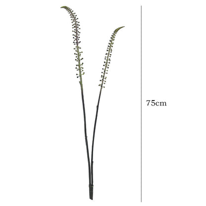 Elegant Faux Green Foxtail Grass Plant - Single Stem, Leafless, Perfect for Home Decor & Weddings - Lifelike Indoor Artificial Greenery