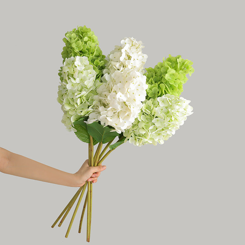 Elegant Faux Hydrangea Flower Arrangement - Charming Tall Ball Design for Living Room Coffee Table Decor | Perfect for Wedding Aisle Decorations and Floral Bouquets