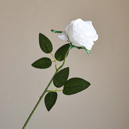 Stunning Single Silk Rose - Realistic Faux Flower for Outdoor Weddings, Valentine's Day Gifts, and Romantic Decor