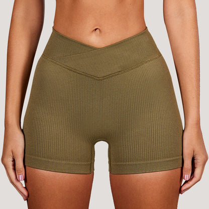 Seamless American Style High Waisted Yoga Shorts for Enhanced Peach Butt Lift and Functional Cross Training Fitness Shorts