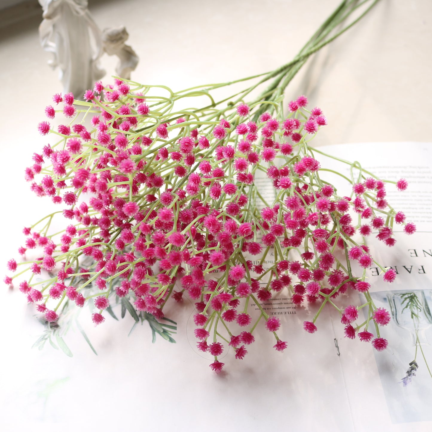 Realistic Baby's Breath Faux Flowers - Elegant Wedding and Home Décor Artificial Bouquet for Timeless Decoration