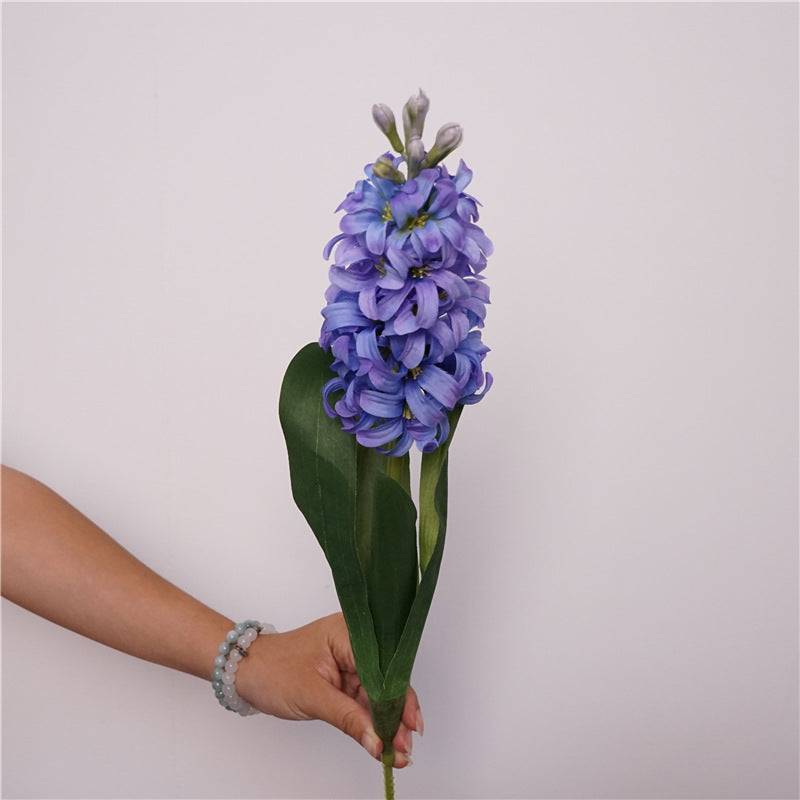 Realistic Delphinium and Hyacinth Artificial Flowers - Single Purple Violet Stem for Home Decor, Wedding Decorations, and Photography Props in Beautiful Blue