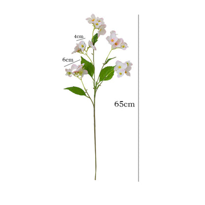 Single Stem 5-Headed Spring Harmony Hydrangea - Perfectly Realistic Faux Floral for Weddings and Rustic Photography Decor