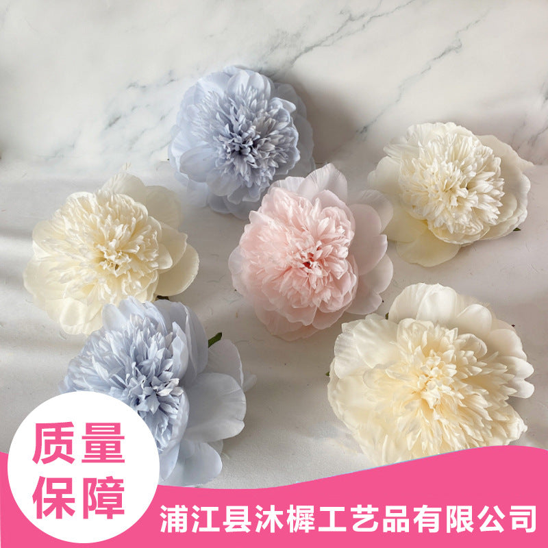 Realistic Multi-Layer Peony Flower Heads - Stunning Artificial Flowers for Wedding Decorations, Photography Props, and Home Decor - Elegant Silk Floral Arrangements